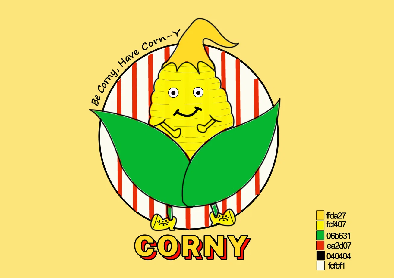 Corny logo — Be Corny, Have Corn-Y